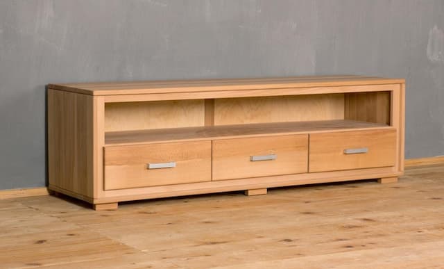 TV Lowboard Genf 3 Schubläden - Kernbuche Massivholz geölt/gewachst