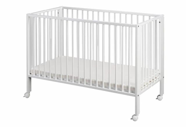 Klappbares Kinderbett Reisebett tiSsi® weiß mit Matratze