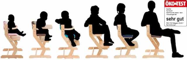 tiSsi® Hochstuhl Kinderhochstuhl Natur aus Buche inkl. Gurt