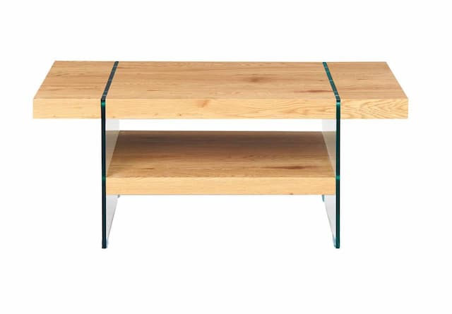 Couchtisch BENINA mit Ablage Wildeiche Optik