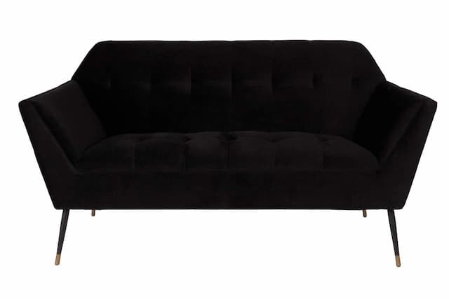 2-Sitzer SOFA KATE BLACK Samt von DUTCHBONE