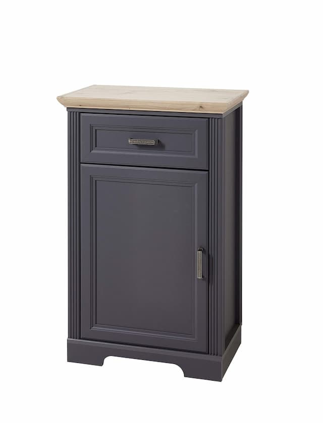 Schuhschrank JASMIN Farbton Graphit mit Artisan Eiche Nachbildung