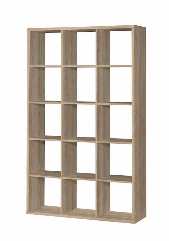Standregal Raumteiler MAURO 431 Eiche Nachbildung 15 Fächern von Forte