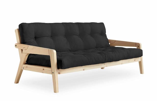 Sofabett Schlafsofa GRAB Gestell Kiefer mit klappbarer Rückenlehne
