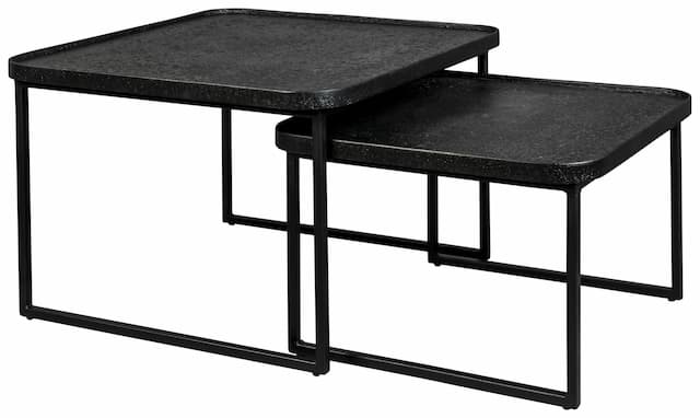Couchtisch WINSTON BLACK 2-er Set von DUTCH BONE