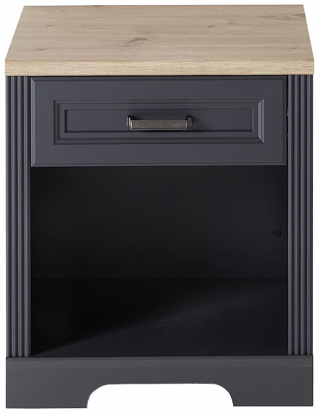 Rollcontainer JASMIN 1 Schubkasten Graphit Artisan Eiche Nachbildung