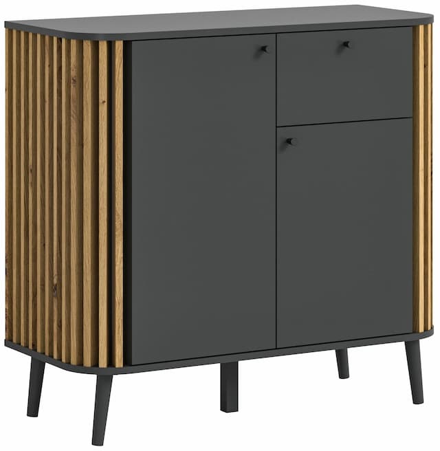 Kommode Anrichte PURE 92x88 cm in elegantem Artisan Eiche/Grau Dekor