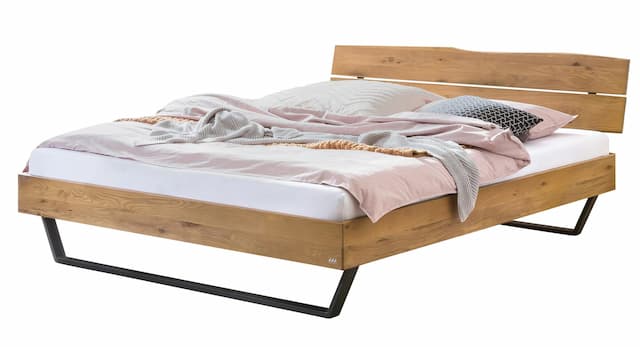 Hasena LEVANE Bett Massivholzbett 180x200 Fuß 25 cm Wildeiche geölt